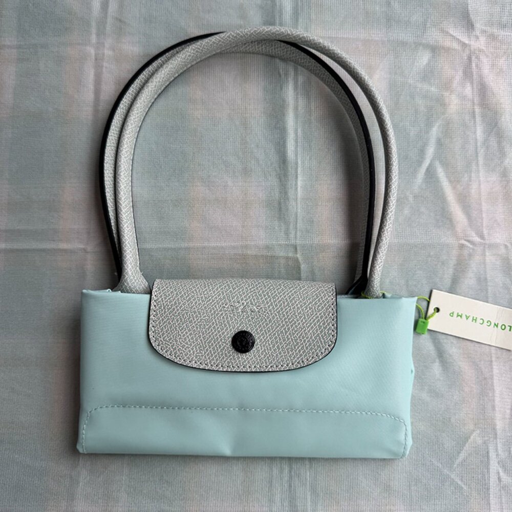 Longchamp Blue Pebble Grain Leather Tote Bag - Picture 9 of 9